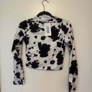 NWT 12th tribe Cow print long sleeve shirt